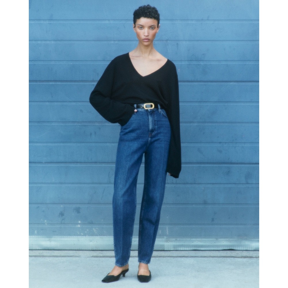 TOTEME Tapered Leg Denim‎ Jeans in Blue Women 29 Organic Cotton Italy Designer